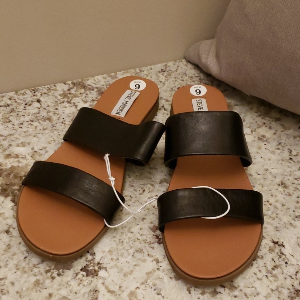 Steve Madden | Judy Black Sandals/Slides Size 9M